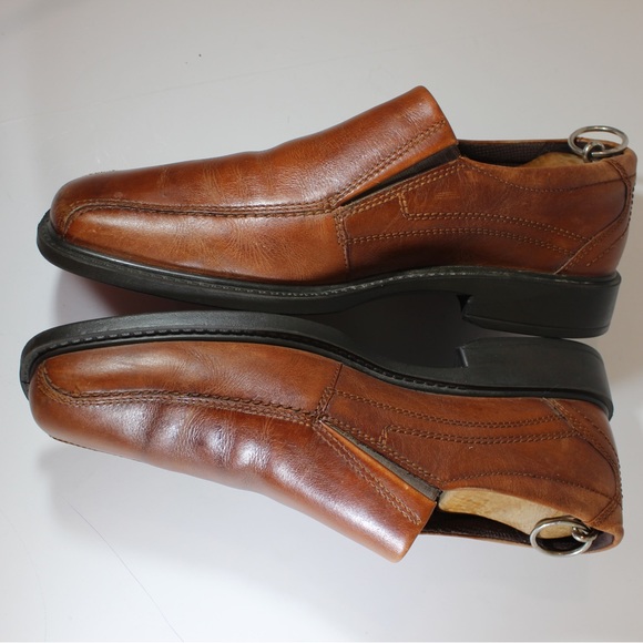 ECCO Brown Tan Sip On Loafer Leather Comfort Shoe 41 - Picture 7 of 11